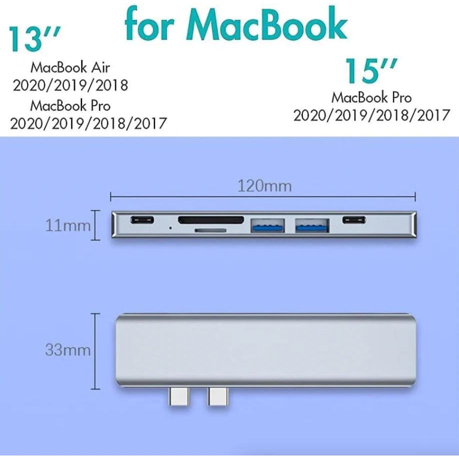 Multiport USB-C Hub Type C to USB 3.0 4K HDMI Adapter for Macbook Pro / Air USA