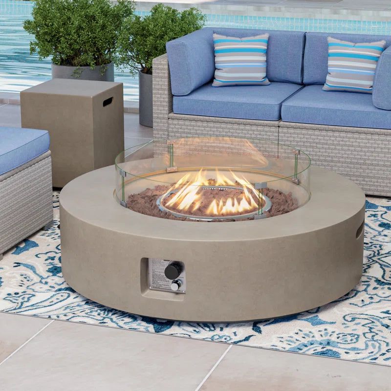 Kinzie Concrete Propane Fire Pit Table