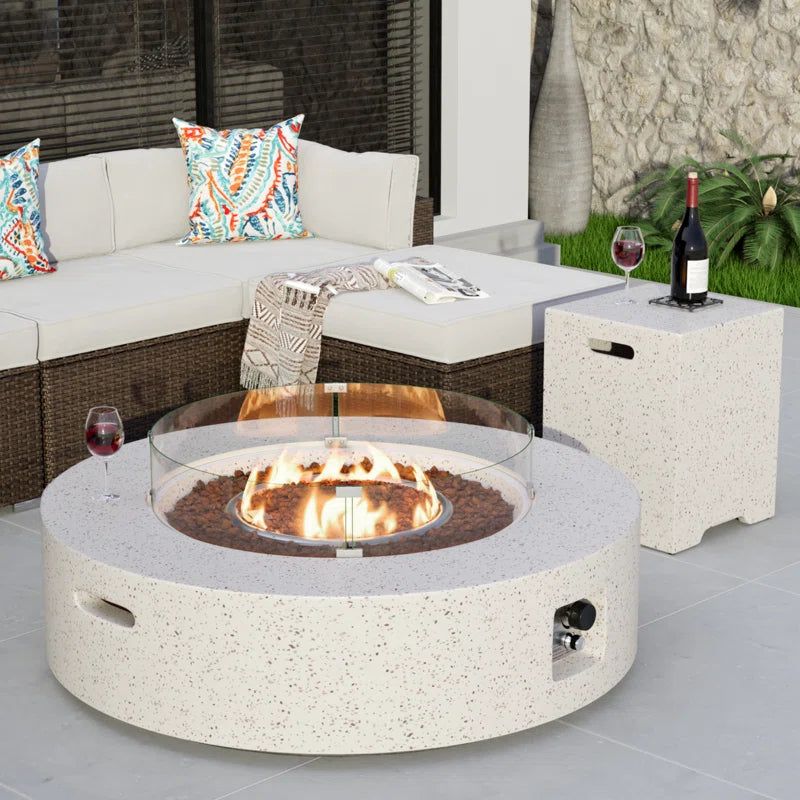 Kinzie Concrete Propane Fire Pit Table