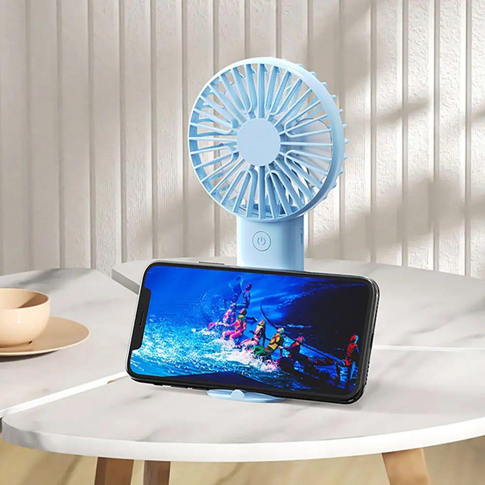 Mini Portable Fans Handheld USB Rechargeable Fan Mini Desktop Air Cooler Outdoor Fan Cooling Travel Hand Fans Ventilation Fan